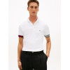 Tommy Hilfiger polokošeľa s logo rukávmi biela