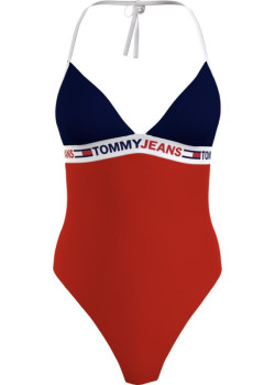 Tommy Hilfiger celé plavky červeno-modré