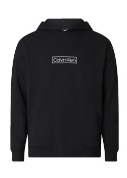 Calvin Klein pánska mikina s klokaním vreckom čierna