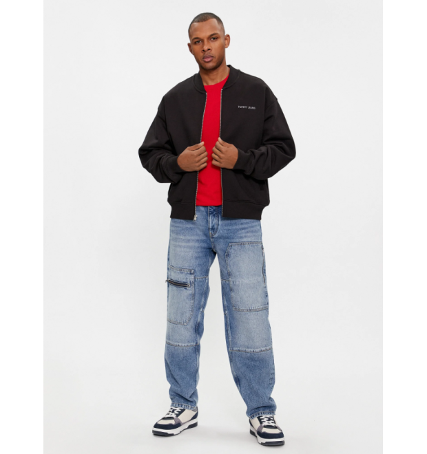 Pánska čierna mikina na zips značky Tommy Hilfiger