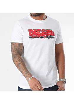 Pánske biele štýlové tričko Diesel