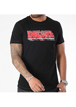 Pánske čierne tričko v štýlovom prevedení Diesel
