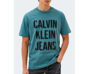 Pánske modré tričko Calvin Klein Jeans s potlačou