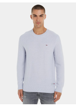 PÁNSKY SIVÝ ÚPLETOVÝ PULÓVER TOMMY JEANS