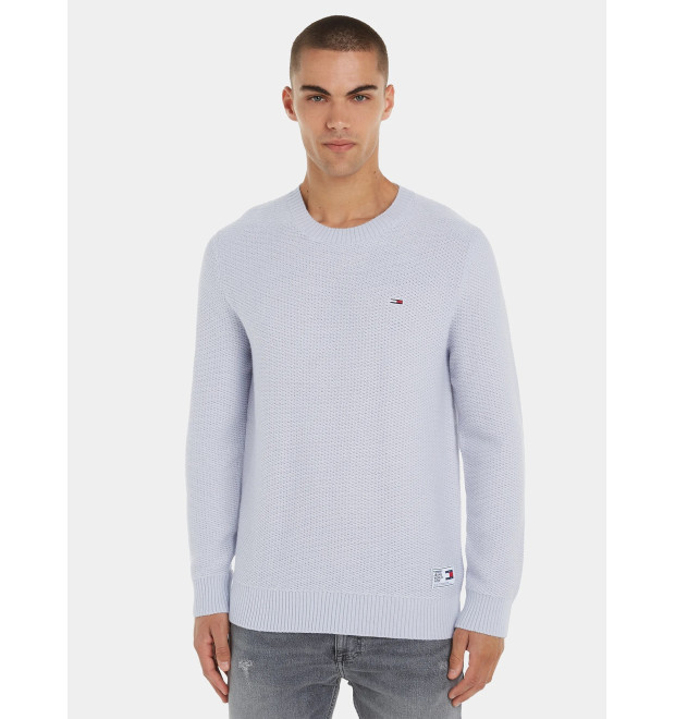 PÁNSKY SIVÝ ÚPLETOVÝ PULÓVER TOMMY JEANS PÁNSKY SIVÝ ÚPLETOVÝ PULÓVER TOMMY JEANS