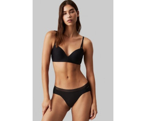 Push up čierna podprsenka Calvin Klein bez kostíc