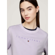 Fialková mikina Tommy Jeans bez kapucne Fialková mikina Tommy Jeans bez kapucne
