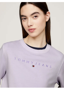 Fialková mikina  Tommy Jeans bez kapucne