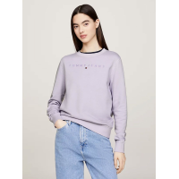 Fialková mikina Tommy Jeans bez kapucne Fialková mikina Tommy Jeans bez kapucne