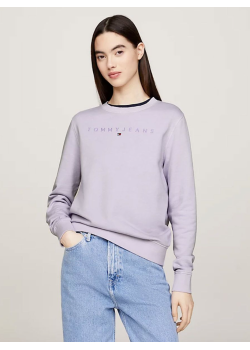 Fialková mikina  Tommy Jeans bez kapucne