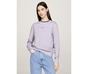 Fialková mikina  Tommy Jeans bez kapucne