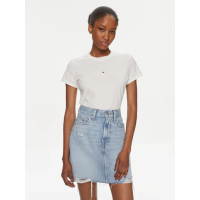 Dámske krémové tričko Tommy Jeans bavlnené Dámske krémové tričko Tommy Jeans bavlnené