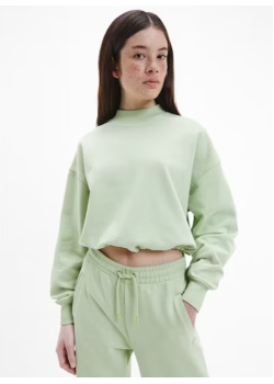 Mikina bez kapucne Calvin Klein v zelenej farbe