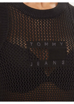 Háčkované šaty bez rukávov Tommy Jeans