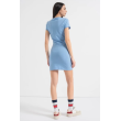Mini tričkové šaty Tommy Hilfiger modré Mini tričkové šaty Tommy Hilfiger modré