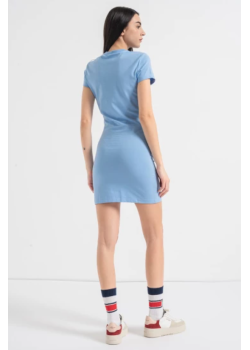 Mini tričkové šaty Tommy Hilfiger modré