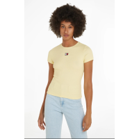Tommy Jeans žlté tričko s krátkym rukávom Tommy Jeans žlté tričko s krátkym rukávom