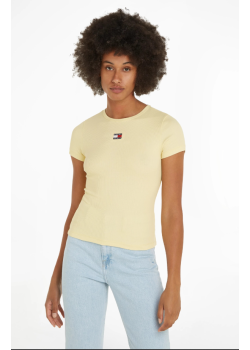 Tommy Jeans žlté tričko s krátkym rukávom