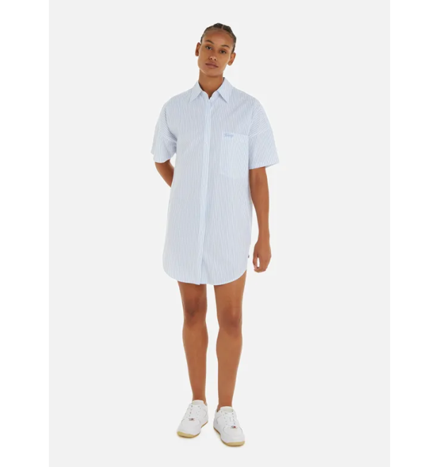 Prúžkované košeľové šaty Tommy Hilfiger Prúžkované košeľové šaty Tommy Hilfiger