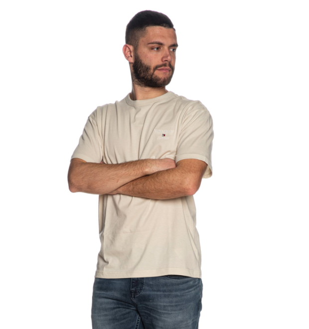 Béžové bavlnené tričko Tommy Jeans Béžové bavlnené tričko Tommy Jeans