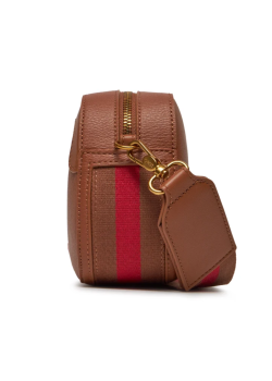 Hnedá crossbody kabelka Liu Jo so zlatými detailmi