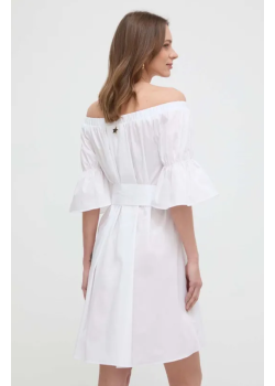 Biele šaty LIU JO s odhalenými ramenami