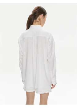 Ľanová košeľa Tommy Hilfiger v bielej farbe