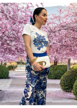 Dámske kvetinové nohavice LIU-JO 