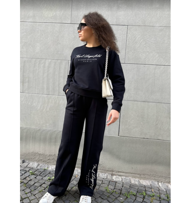 Mikina Karl Lagerfeld v čiernej farbe Mikina Karl Lagerfeld v čiernej farbe
