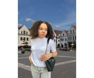 Dámske biele tričko s minimalistickým logom Calvin Klein