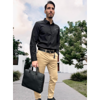 Pánska čierna košeľa s dlhým rukávom Calvin Klein