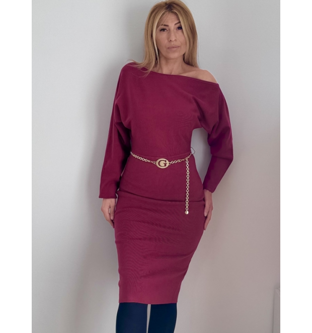 Úpletové šaty Guess v červenej farbe Úpletové šaty Guess v červenej farbe