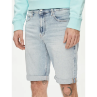 Bledomodré rifľové kraťasy Calvin Klein Jeans