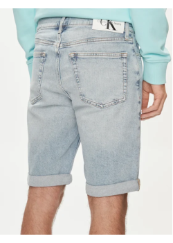 Bledomodré rifľové kraťasy Calvin Klein Jeans