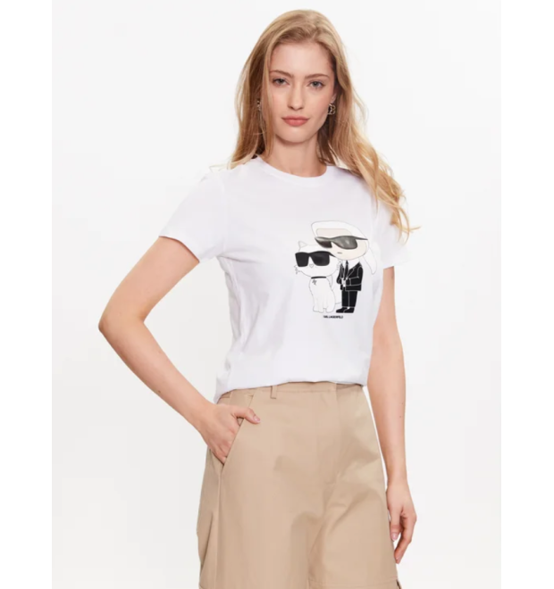 Dámske biele tričko Karl Lagerfeld pre dámy Dámske biele tričko Karl Lagerfeld pre dámy