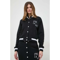 Bomber mikina Karl Lagerfeld v čiernej farbe Bomber mikina Karl Lagerfeld v čiernej farbe