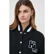 Bomber mikina Karl Lagerfeld v čiernej farbe