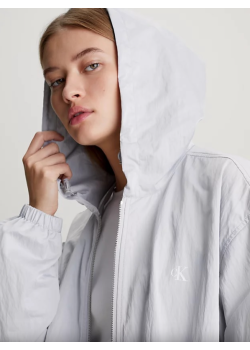 Dámska sivá predĺžená bunda Calvin Klein