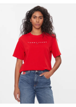 Dámske červené tričko Tommy Jeans bavlnené