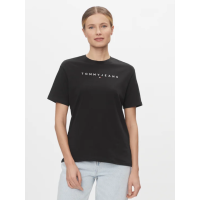 Dámske čierne tričko Tommy Jeans bavlnené Dámske čierne tričko Tommy Jeans bavlnené