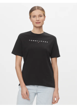 Dámske čierne tričko Tommy Jeans bavlnené