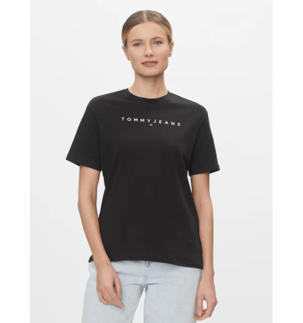Dámske čierne tričko Tommy Jeans bavlnené Dámske čierne tričko Tommy Jeans bavlnené