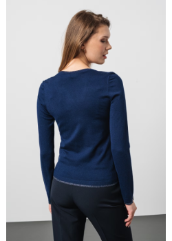 Dámsky elegantný pulóver LIU-JO v modrej farbe