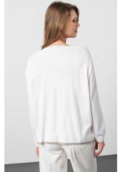 Dámsky elegantný pulóver LIU-JO v bielej farbe