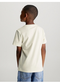 Chlapčenské tričko Calvin Klein v béžovej farbe