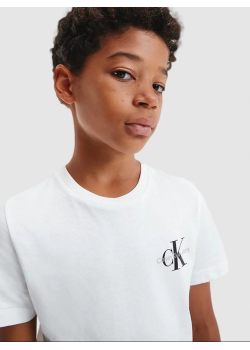 Chlapčenské tričko Calvin Klein v bielej farbe