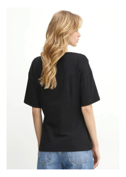 Liu Jo dámske tričko s vyšitým logom čierna