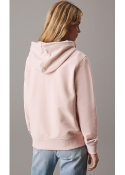 Dámska mikina s kapucňou Calvin Klein Jeans v ružovej farbe
