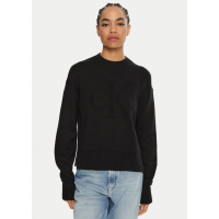 Dámsky čierny pulóver Calvin Klein Jeans Dámsky čierny pulóver Calvin Klein Jeans
