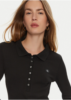 Calvin Klein Jeans dámske midi šaty čierne